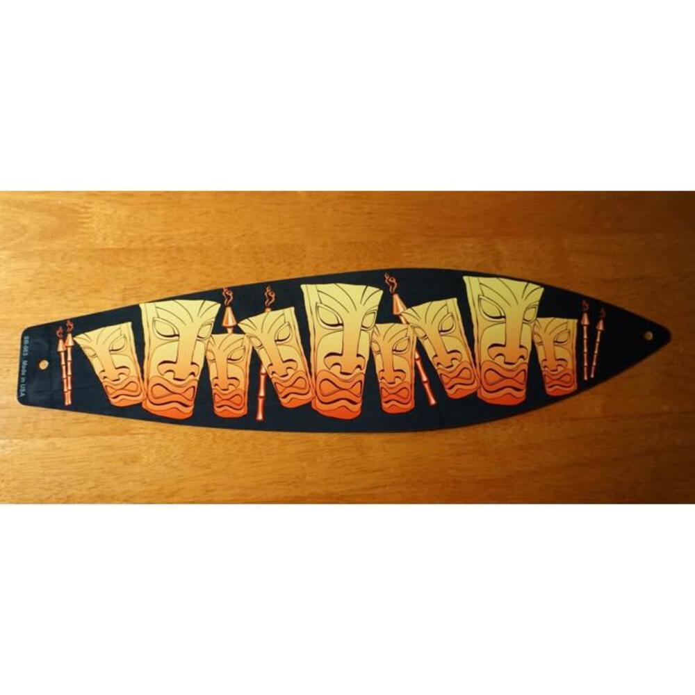 TIKI MASK IDOLS TORCH FLAMES SIGN Rustic Beach Bar Surfboard Home Decor NEW